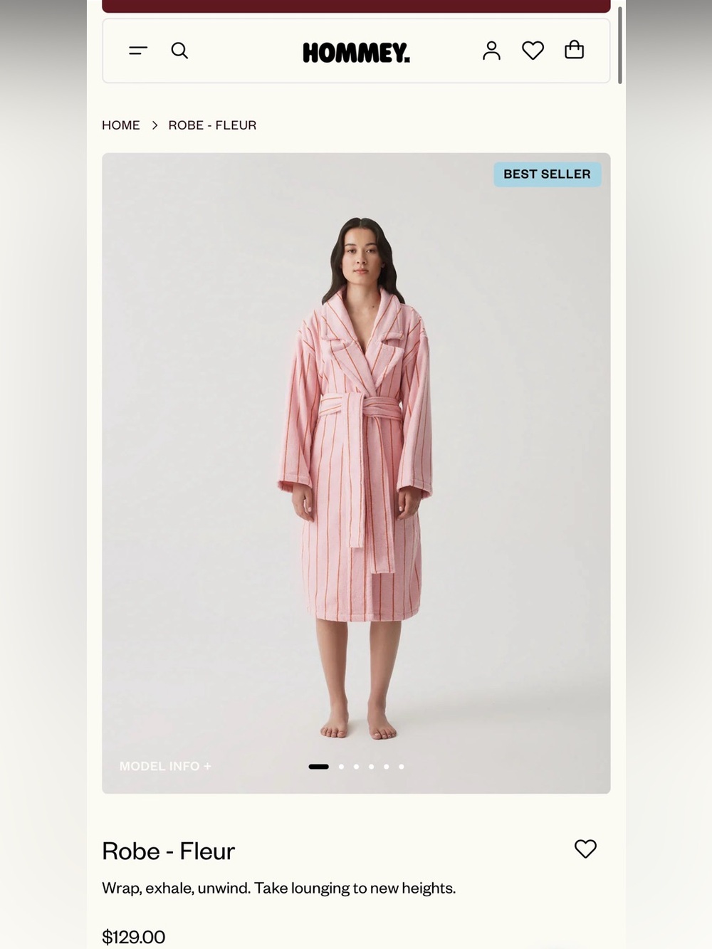 Hommey Robe in Flure- 100 percent cotton - Picture 2 of 6
